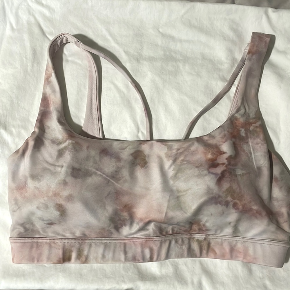 Athleta Exhale Sports Bra - Large / L - Snow Dye